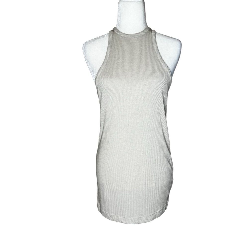 COS ribbed racer back mini dress size Large